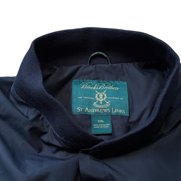Brooks Brothers St. Andrews Links Pullover Windbreaker Navy Blue Logo XXL Men's - Picture 2 of 9